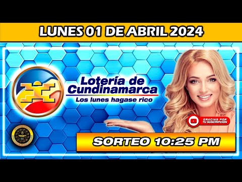 PREMIO MAYOR LOTERIA DE CUNDINAMARCA del LUNES 01 de Abril del 2024