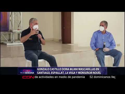 Gonzalo Castillo dona 80,000 mascarillas en Santiago, Espaillat, La Vega y Monseñor Nouel