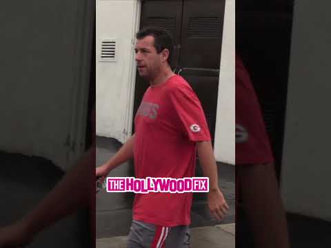 Adam Sandler Gets Spooked By Paparazzi When Spotted Grabbing Breakfast In Santa Monica, CA