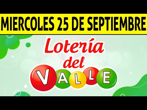 Resultados Lotería del VALLE del Miércoles 25 de Septiembre de 2024  PREMIO MAYOR