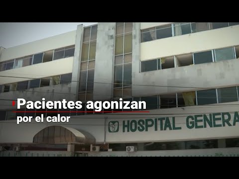 Familiares llegan al hospital cargando hasta con ventilador: el calor es extremo