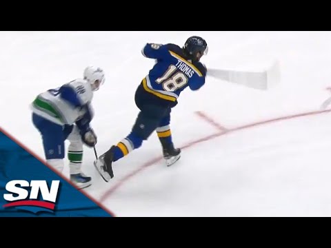 Blues Robert Thomas Snipes Go-Ahead Goal Against Canucks Off Beauty Feed From Scott Perunovich