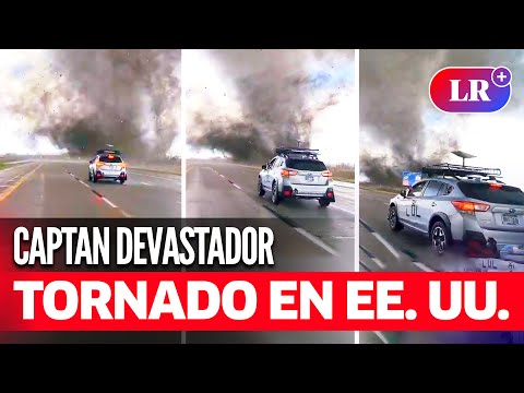 EE. UU.: conductor CAPTÓ de CERCA cómo DEVASTADOR TORNADO en NEBRASKA arrasó con todo a su paso |#LR