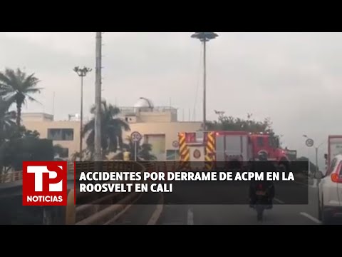 Accidentes por derrame de ACPM en la Roosvelt en Cali I27.01.2024I TP Noticias