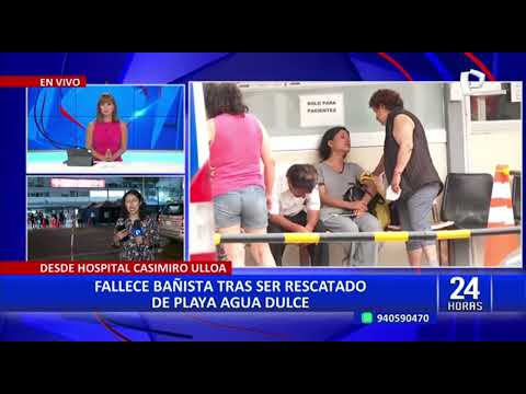Cadáver de bañista ahogado en playa de Agua Dulce permanece en el hospital Casimiro Ulloa