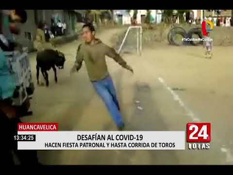 Huancavelica: realizan fiesta patronal y corrida de toros en plena cuarentena