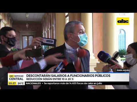 Descontarán salarios a funcionarios públicos