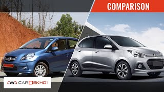 Honda Amaze Vs Hyundai Xcent | Video Comparison | CarDekho.com