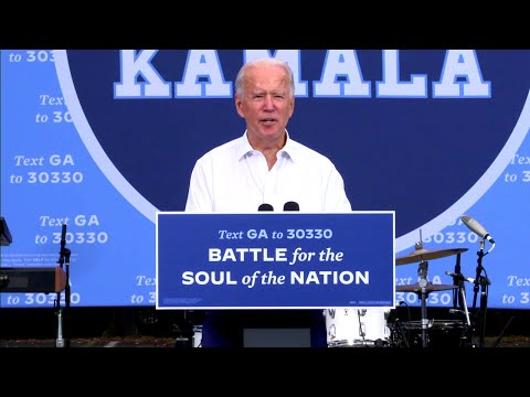 Joe Biden campaigns in Georgia, hoping to flip usually-red state