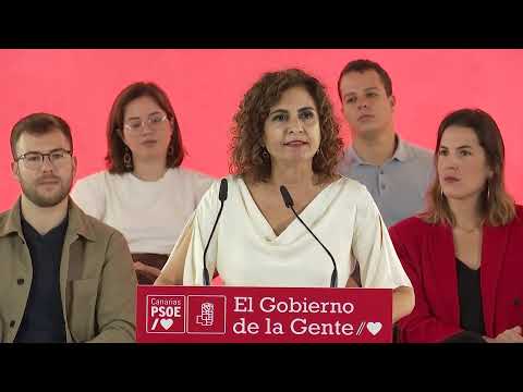 María Jesús Montero, Carolina Darias y Ángel Víctor Torres  intervienen en un acto