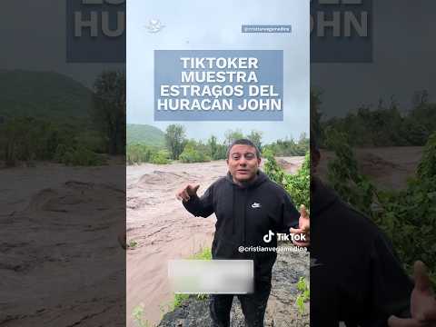 Tiktoker pastelero muestra estragos del huracán John en Guerrero #shorts