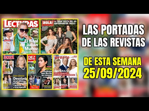 Repaso a las PORTADAS de las REVISTAS de este MIERCOLES 25 de SETIEMBRE de 2024