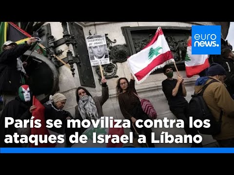 Manifestantes exigen en París el fin de los ataques aéreos israelíes contra objetivos en Líbano