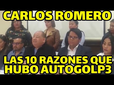 CARLOS ROMERO DENUNCIA AUTOGOLP3 SERIA PARA  TRIBUANL SUPREMO ELECTORAL RECONOSCA DIRIGENTES ARCISTA