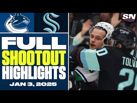 Vancouver Canucks at Seattle Kraken | FULL Shootout Highlights - January 2, 2025