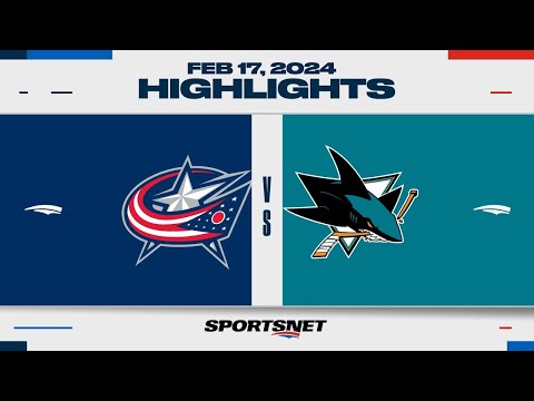 NHL Highlights | Blue Jackets vs. Sharks - February 17, 2024