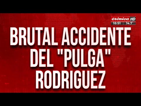 Brutal accidente del Pulga Rodríguez: volcó con su camioneta y está en terapia intensiva