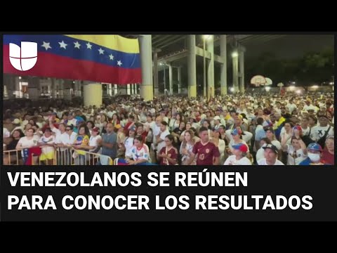 Miles de venezolanos se reúnen en Miami para esperar los resultados de las elecciones presidenciales