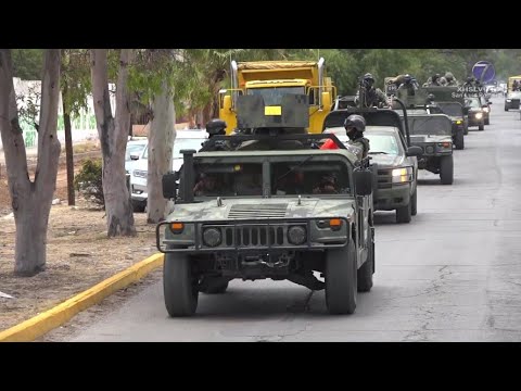 Arriban 200 elementos de la Brigada de Fusileros Paracaidistas de las Fuerzas Armadas de México...