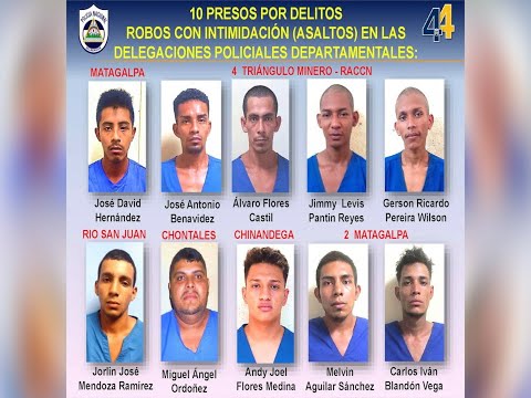 Policía Nacional captura a 48 delincuentes del 16 al 22 de Octubre