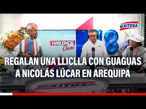 Nicolás Lúcar: Le entregan lliclla adornada con guaguas por 18 aniversario de Exitosa en Arequipa