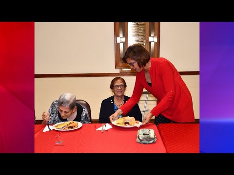 Senior Citizens Treated To Christmas Meal With President Kangaloo And First Gentleman