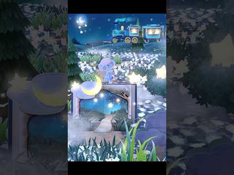【ポケ森】 夜汽車…【キャンプ場レイアウト】 #acpc #ポケ森コンプリート #animalcrossing #shorts