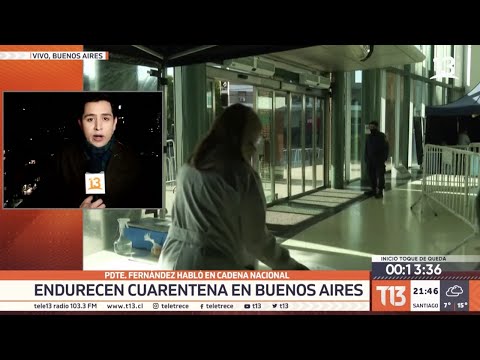 T13 en Buenos Aires: Argentina endurece confinamiento obligatorio en la capital hasta el 17 de julio