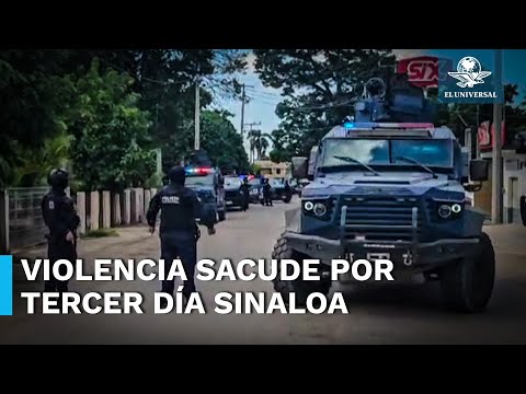 Violencia en Culiacán no cesa; registran enfrentamientos por tercer día consecutivo