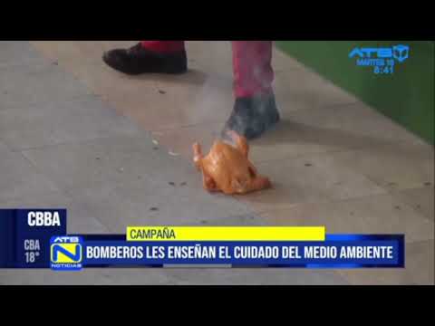 Bomberos concientizan a los niños sobre el medio ambiente