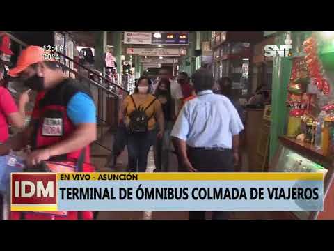 Asunción: Terminal de ómnibus colmada de viajeros