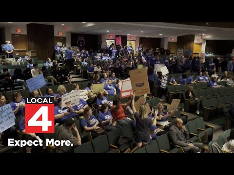 Protesters disrupt Ann Arbor school board meeting to advocate for educators