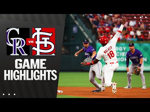 Rockies vs. Cardinals Game Highlights (8/12/25) | MLB Highlights