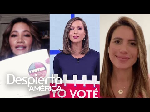 Satcha Pretto, Argelia Atilano y Lindsay Casinelli comparten su emoción de haber votado