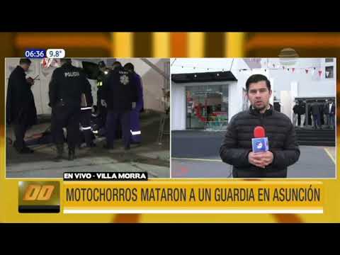 Motochorros mataron a un guardia en medio de un asalto en Asunción