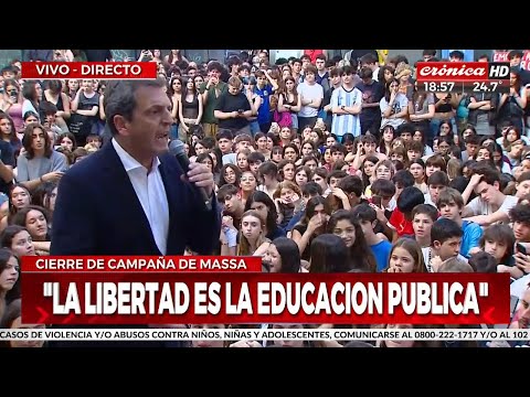 Sergio Massa: La libertad es la educación pública