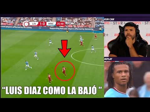 ASÍ REACCIONÓ EL KUN AGÜERO A LA JUGADA DE LUIS DIAZ