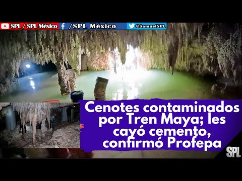 Cenotes ¡CONTAMINADOS por Tren Maya!: Derrame de cemento en acuífero y afectaciones a cavernas