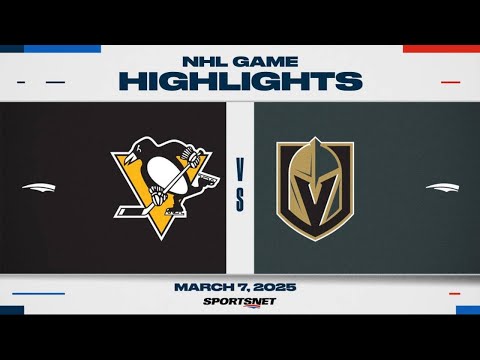 NHL Highlights | Penguins vs. Golden Knights - March 7, 2025