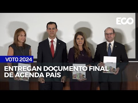 Candidatos presidenciales recibieron documento final Agenda País 2024-2029 | #EcoNews