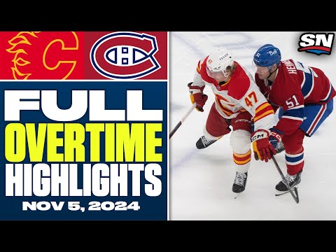 Calgary Flames at Montreal Canadiens | FULL Overtime Highlights - November 5, 2024