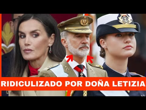 LA REINA LETIZIA RIDICULIZA AL REY FELIPE en DESFILE por el 12 de OCTUBRE ¡PRINCESA LEONOR A GRITOS!