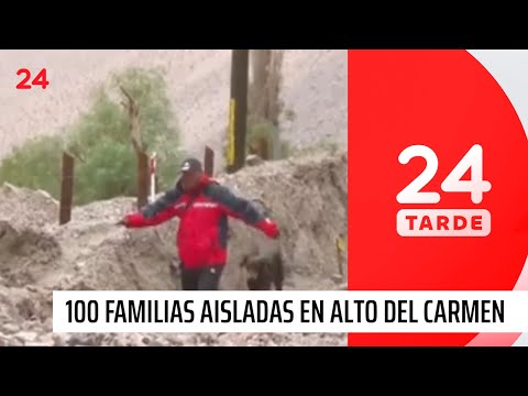 Lluvias: más de 100 familias aisladas en Alto del Carmen