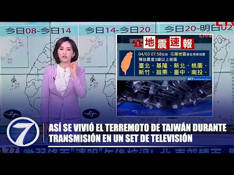 Así se vivió el terremoto de Taiwán en un set de televisión