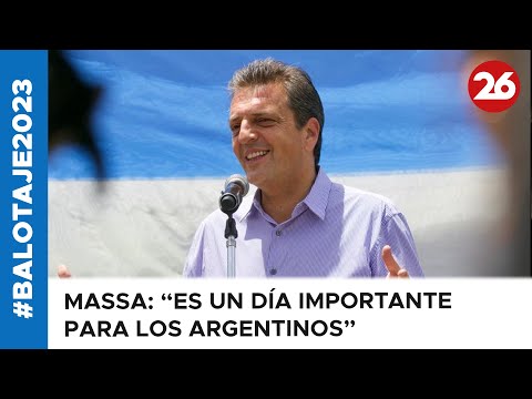 Sergio Massa: Es un día muy importante para los argentinos