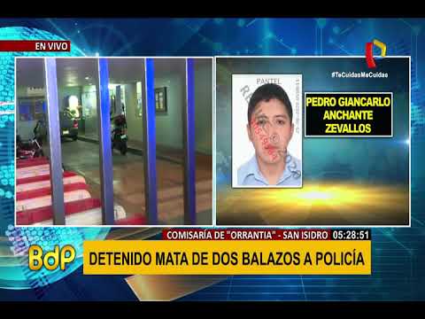 Detenido asesina de dos balazos a policía en comisaría de Orrantia (1/2)