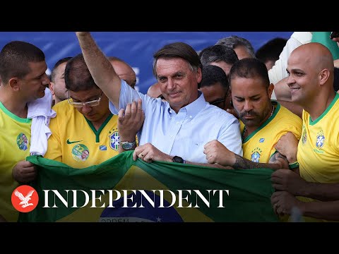 Live: Former Brazil president Bolsonaro rallies with supporters in Rio De Janeiro