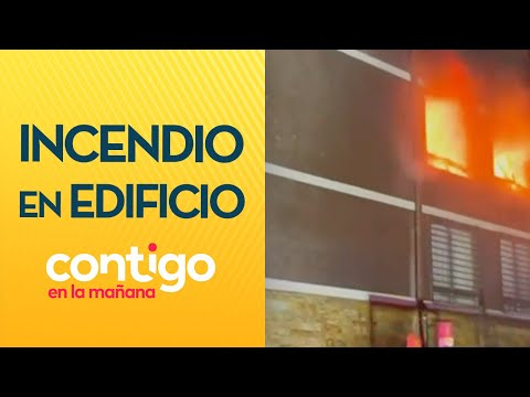 HABITANTE SUFRIÓ PARO: Los detalles de incendio en edificio de Santiago - Contigo en la Mañana
