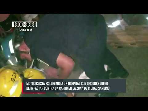 Accidente en Ciudad Sandino deja a un motociclista lesionado - Nicaragua