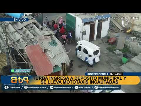 Independencia: turba de personas ingresa a depósito municipal y se llevan mototaxi incautada